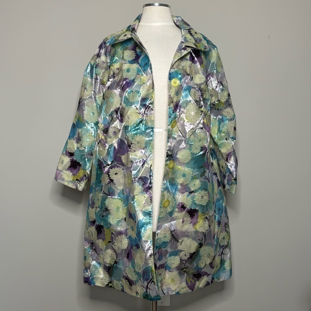 Cassin New York Floral Lightweight Jacket, size 8